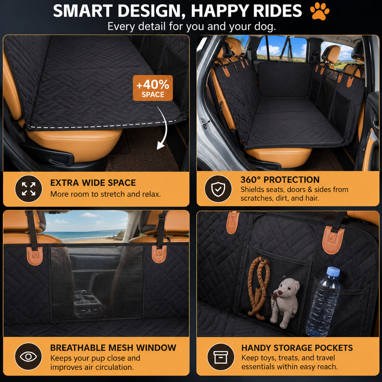 PAWBSEAT – Hard Bottom Dog Car Seat Protector