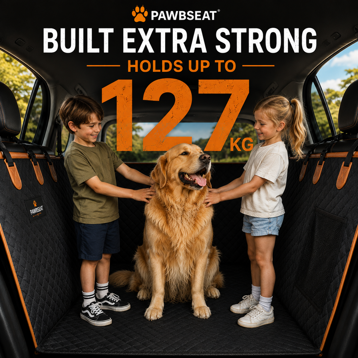 PAWBSEAT – Hard Bottom Dog Car Seat Protector